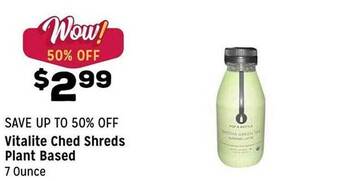 Grocery Outlet Vitalite ched shreds plant based offer