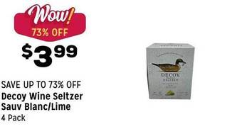 Grocery Outlet Decoy wine seltzer sauv blanc lime offer