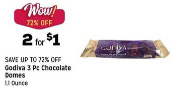 Grocery Outlet Godiva 3 pc chocolate domes offer