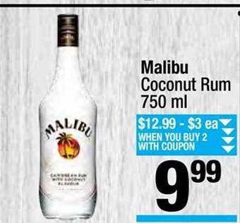 Super King Markets Malibu coconut rum offer