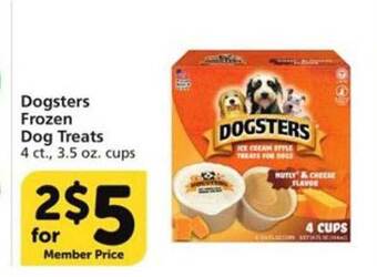 Vons Dogsters frozen dog treats offer
