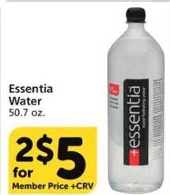Vons Essentia water offer