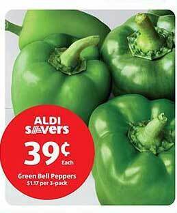 Aldi Green bell peppers offer