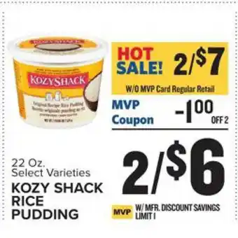 Food Lion Kozy shack rice pudding offer