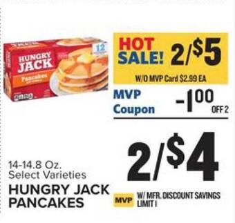 Food Lion Hungry jack pancakes offer