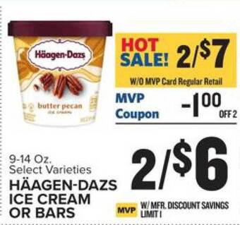 Food Lion Häagen-dazs ice cream or bars offer
