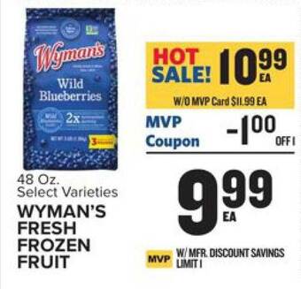 Food Lion Wyman's fresh frozen fruit offer