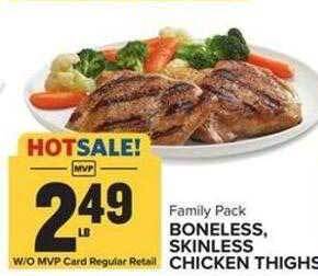 Food Lion Boneless, skinless chicken thighs offer