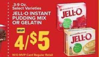 Food Lion Jell-o instant pudding mix or gelatin offer