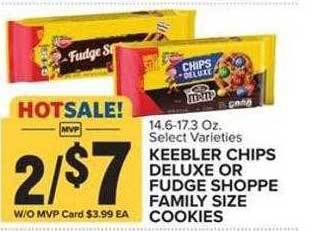 Food Lion Keebler chips deluxe or fudge shoppe family size cookies offer