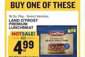 Food Lion Land o'frost premium lunchmeat offer
