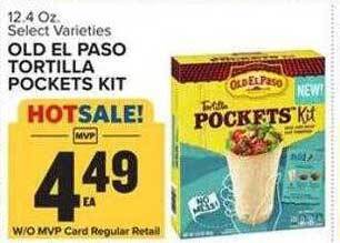 Food Lion Old el paso tortilla pockets kit offer