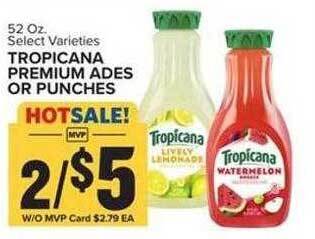 Food Lion Tropicana premium ades or punches offer
