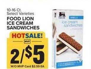 Food Lion Food lion ice cream sandwiches offer