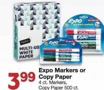 Market Street Expo markers or copy paper offer
