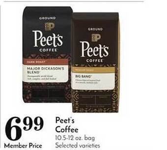 Pavilions Peet's coffee offer