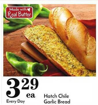 Pavilions Hatch chile garlic bread offer