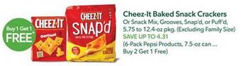 Publix Cheez-it baked snack crackers offer