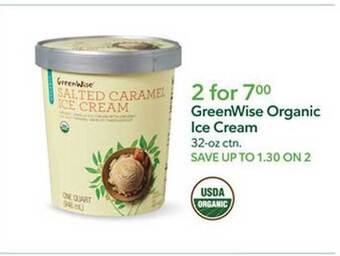 Publix Greenwise organic ice cream offer