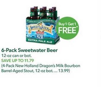 Publix 6-pack sweetwater beer offer