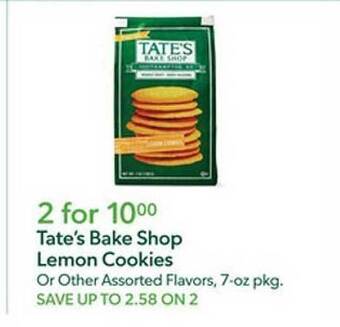 Publix Tate's bake shop lemon cookies offer