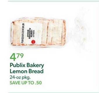 Publix Publix bakery lemon bread offer