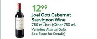 Publix Joel gott cabernet sauvignon wine offer