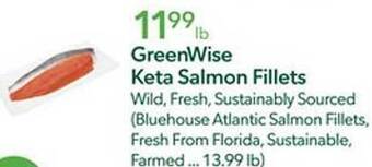 Publix Greenwise keta salmon fillets offer