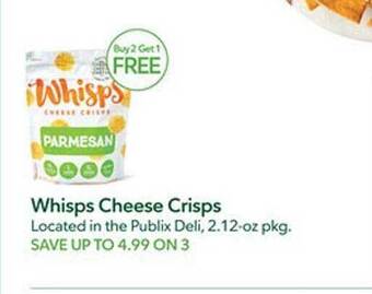 Publix Whisps cheese crisps offer