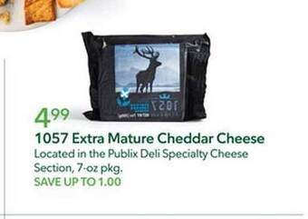 Publix 1057 extra mature cheddar cheese offer