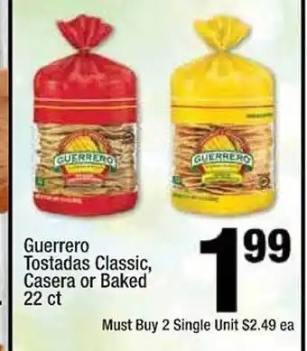 Super King Markets Guerrero tostadas classic, casera or baked offer