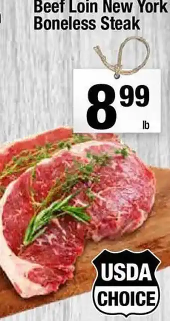 Super King Markets Beef loin new york boneless steak offer