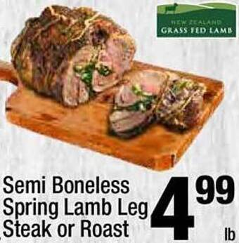 Super King Markets Semi boneless spring lamb leg steak or roast offer