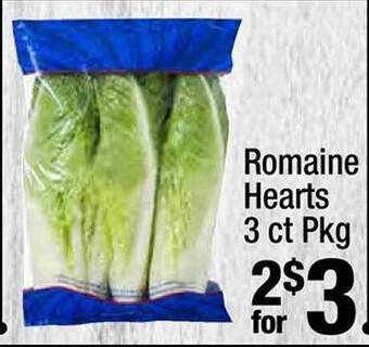 Super King Markets Romaine hearts 3 ct pkg offer