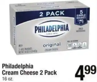 Shaw's Philadelphia Cream Cheese 2 Pack 16 oz. offer