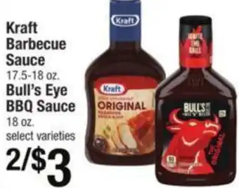 Shaw's Kraft Barbecue Sauce 17.5-18 oz. Bull's Eye BBQ Sauce 18 oz. offer
