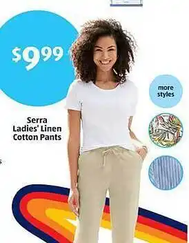 Aldi Serra ladie's linen cotton pants offer