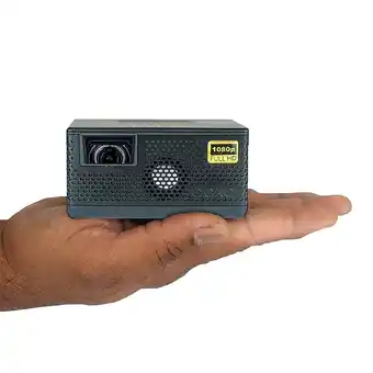 Best Buy Aaxa p400 short throw mini hd projector, 2 hour battery, native 1080p, 0.7 throw ratio, hdmi/usb/microsd input - space gray offer