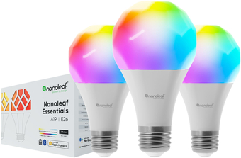 Best Buy Nanoleaf essentials a19 smart thread bluetooth led bulbs - 3pk - white and colors - white offer