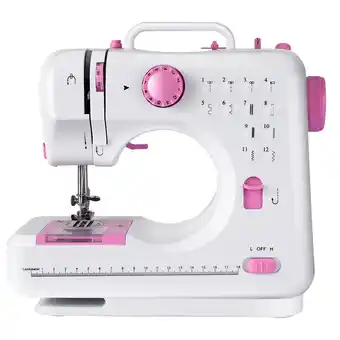 Walmart Costway sewing machine free-arm crafting mending machine with 12 built-in stitched white offer