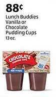 Aldi Lunch buddies vanilla or chocolate pudding cups offer