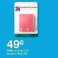 Target 2-ct. erasers offer