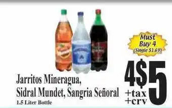 Baja Ranch Jarritos mineragua, sidral mundet, sangria senoral offer
