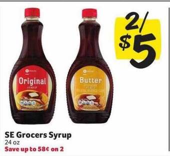 Winn Dixie Se grocers syrup offer