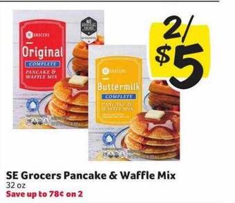 Winn Dixie Se grocers pancake & waffle mix offer