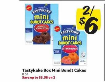 Winn Dixie Tastykake box mini bundt cakes offer
