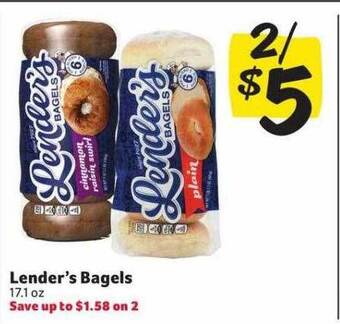 Winn Dixie Lender's bagels offer