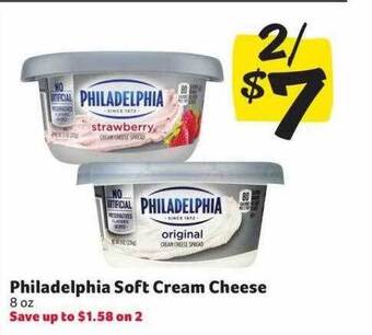 Winn Dixie Philadelphia soft cream cheese offer