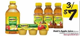 Winn Dixie Mott's apple juice offer