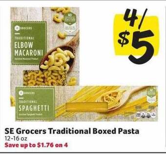 Winn Dixie Se grocers traditional boxed pasta offer